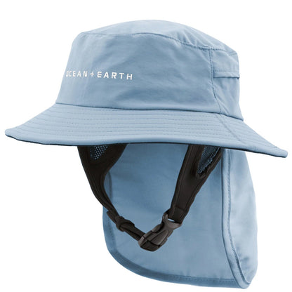 Ocean & Earth Bingin Kids Soft Peak Surf Hat with Chin Strap Light Blue