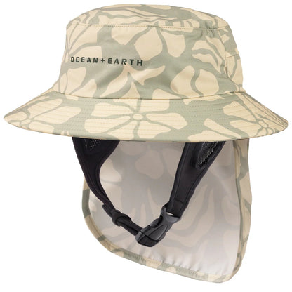 Ocean & Earth Kids Bingin 54cm Unisex Soft Peak Surf Hat (Sage Flower)