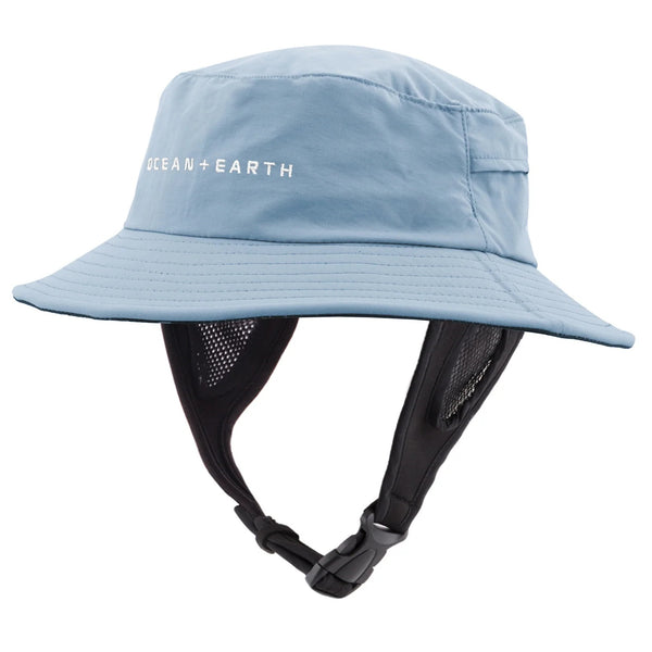 Ocean & Earth Bingin Kids Soft Peak Bucket Surf Hat with Chin Strap Light Blue