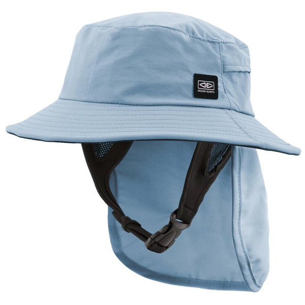 Ocean & Earth Indo Adult Stiff Peak Surf Hat - Light Blue Sizes XS-XL