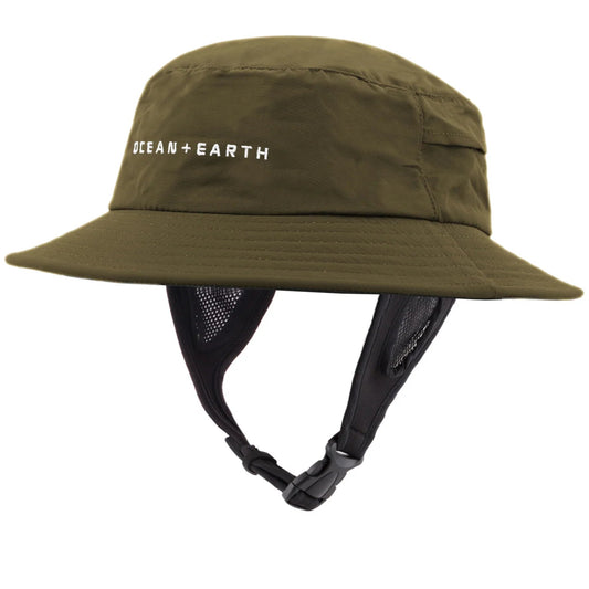 Ocean & Earth Bingin Adult Soft Peak Full Brim Unisex Surf Hat Olive Size XS-XL