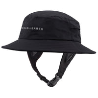 Ocean & Earth Bingin Adult Soft Peak Full Brim Surf Hat - Black Size XS-XL