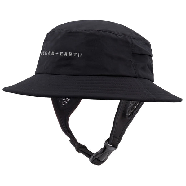 Ocean & Earth Bingin Adult Soft Peak Full Brim Surf Hat - Black Size XS-XL