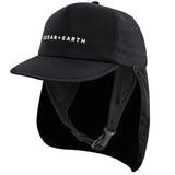 Ocean & Earth Bingin Strapback Adjustable Cap with Flap and Chin Strap - Black
