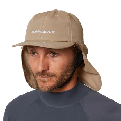 Ocean & Earth G-Land Adjustable 6 Panel Legionnaire Surf Cap - Stone