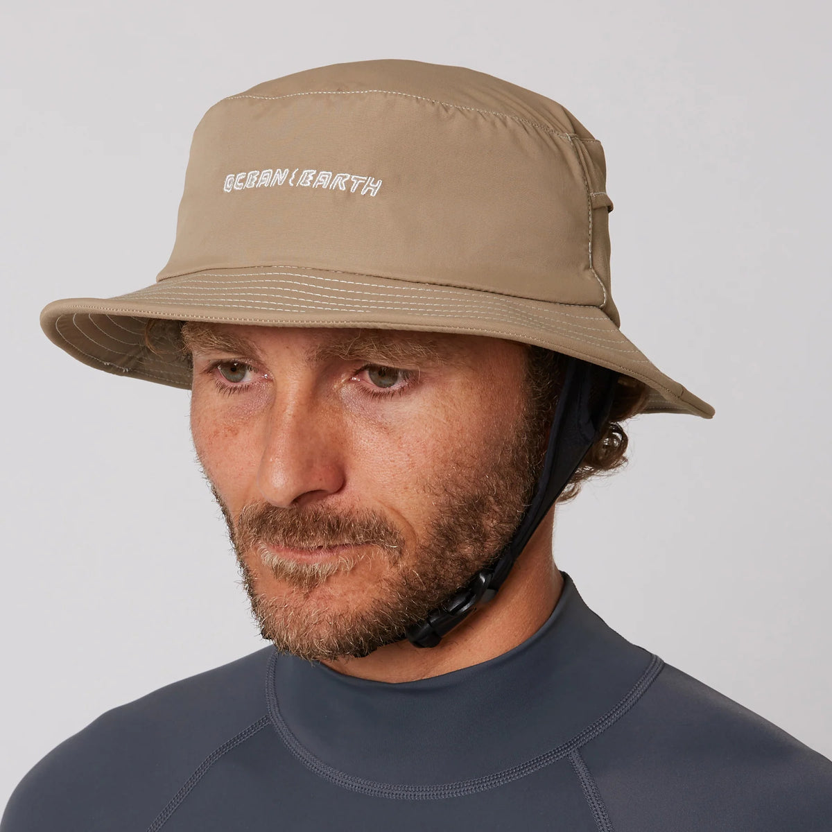 Ocean & Earth G-Land Adult Soft Peak Full Brim Surf Hat (Stone) Size XS-XL