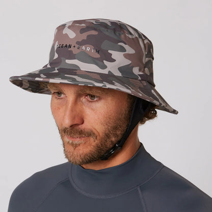Ocean & Earth Bingin Adult Lightweight Soft Peak Full Brim Surf Hat (Camo)