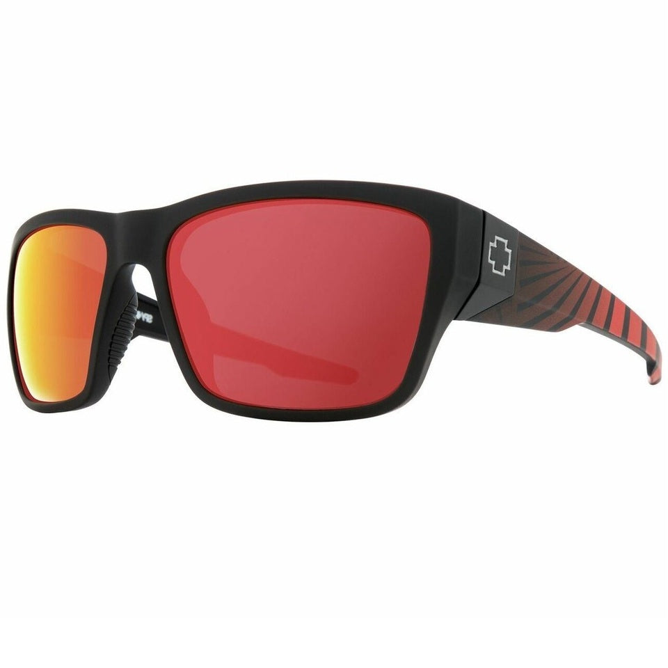 Spy Dirty Mo 2 Matte Black Red Burst Red Spectra Mirror Polarised Sunglasses