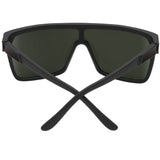 Spy Flynn Soft Matte Black HD+ Happy Grey Green Unisex Shield Sunglasses