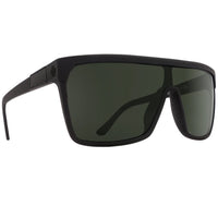 Spy Flynn Soft Matte Black HD+ Happy Grey Green Unisex Shield Sunglasses