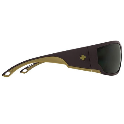 Spy Tackle Matte Black Olive Happy Grey Green Polarised Sunglasses