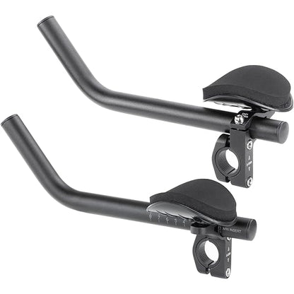 TranzX Bike Triathlon Bar with Clip-on Arm Rest & Detachable Pads