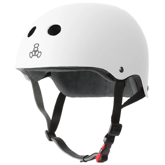 Triple 8 The Certified Sweatsaver Skate and Bike Helmet (Matte White)