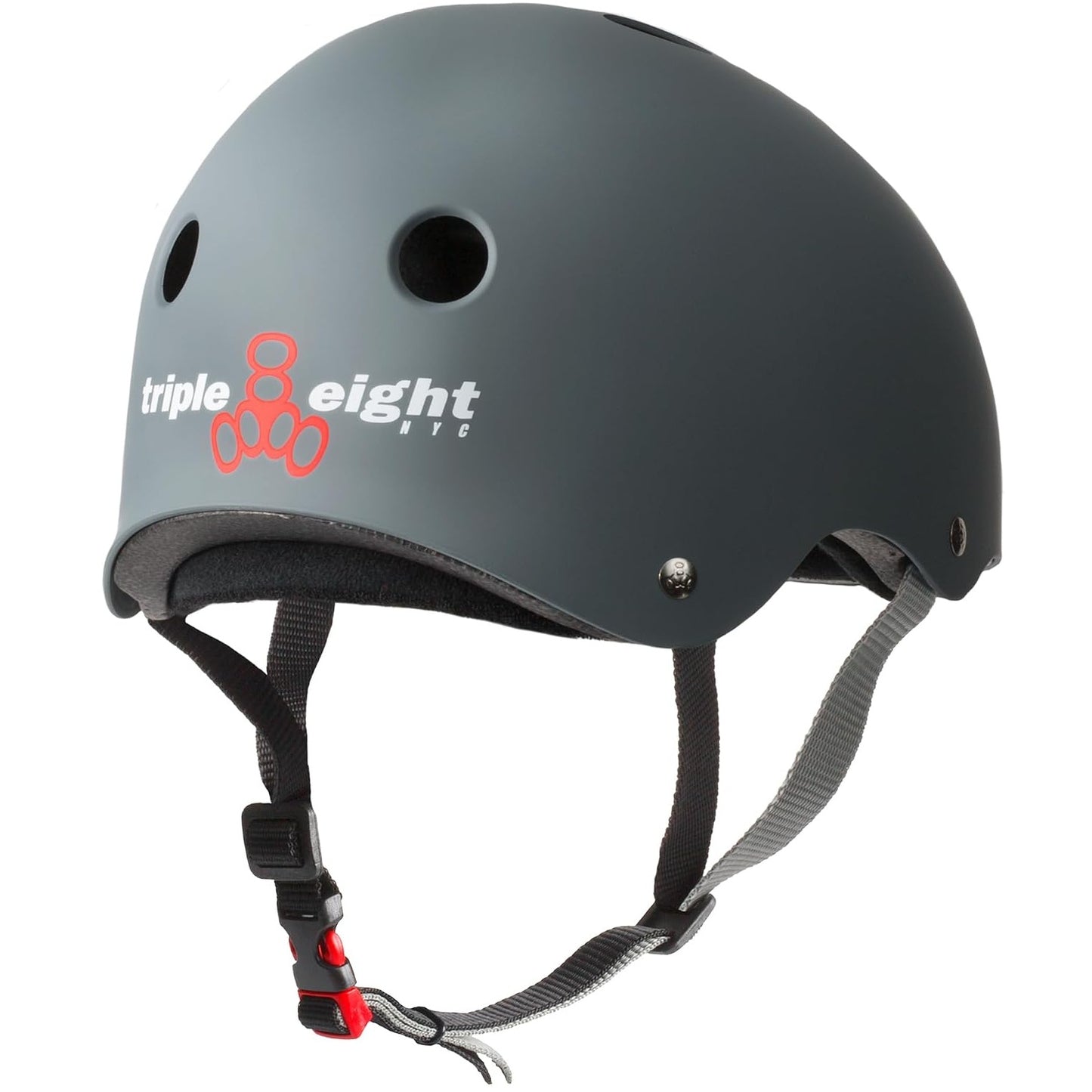 Triple 8 The Certified Sweatsaver Skate and Bike Helmet (Carbon Grey)
