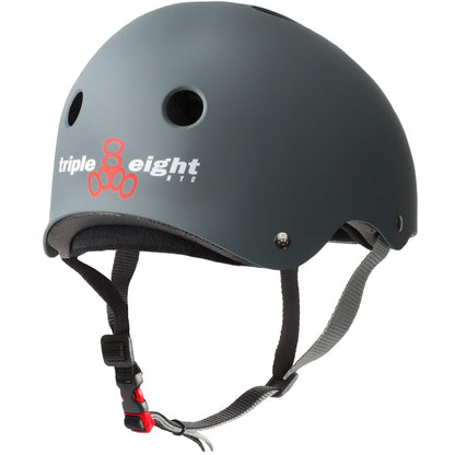 Triple 8 The Certified Sweatsaver Skate and Bike Helmet (Carbon Grey)