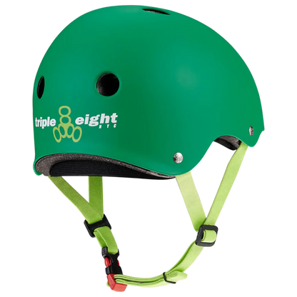Triple 8 The Certified Sweatsaver Skate and Bike Helmet (Kelly Green Matte)