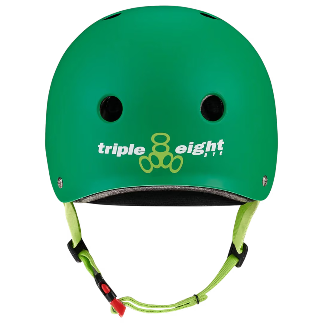 Triple 8 The Certified Sweatsaver Skate and Bike Helmet (Kelly Green Matte)