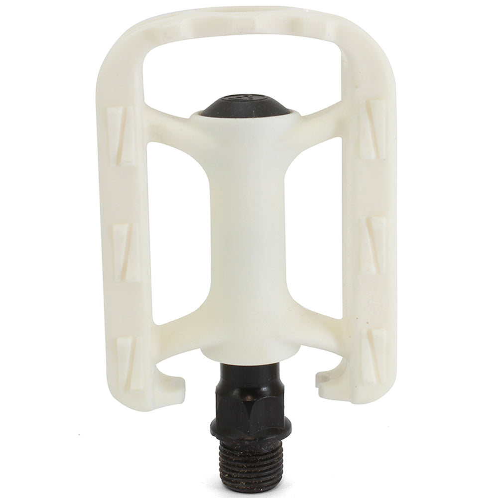 White Plastic Replacement Kids Bike Pedals for 12-16" Bikes 9/16" Thread