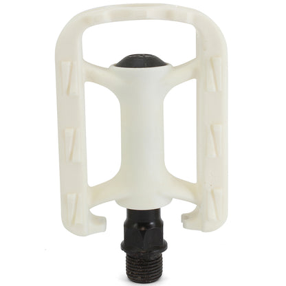 White Plastic Replacement Kids Bike Pedals for 12-16" Bikes 9/16" Thread