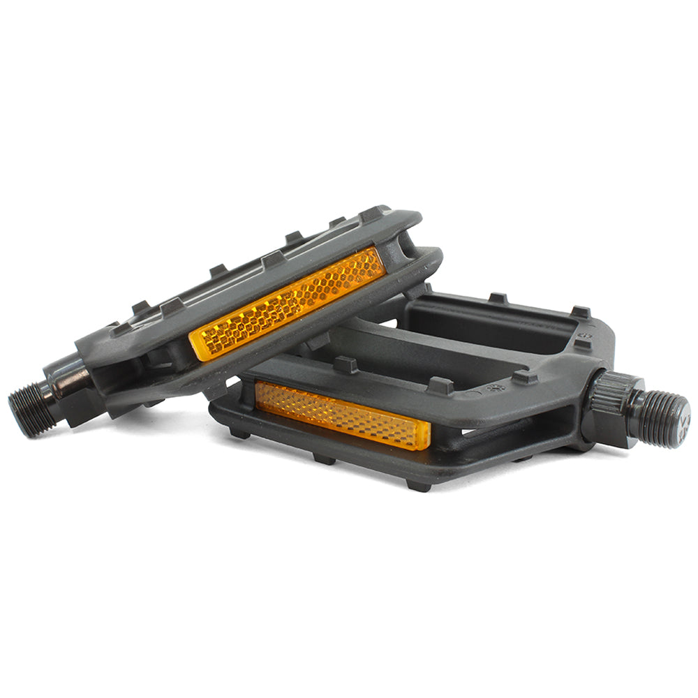 VP Components Black One-Piece Large Platform Replacement Bike Pedal Set 9/16-Inch