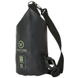 Jetpilot Venture Black 2L Roll-Top Waterproof Dry Bag with Shoulder Strap