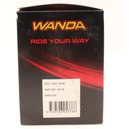 Wanda 24" x 4.00 Fat Bike/E-Bike Replacement Tube for 24 Inch Bikes Schrader Valve