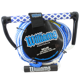 Williams 23m Water Ski Rope & Handle Long Vee with Float Blue/White