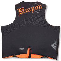 Weapon Super Size 7XL-8XL Neoprene PFD Buoyancy Life Vest Jacket Black/Orange