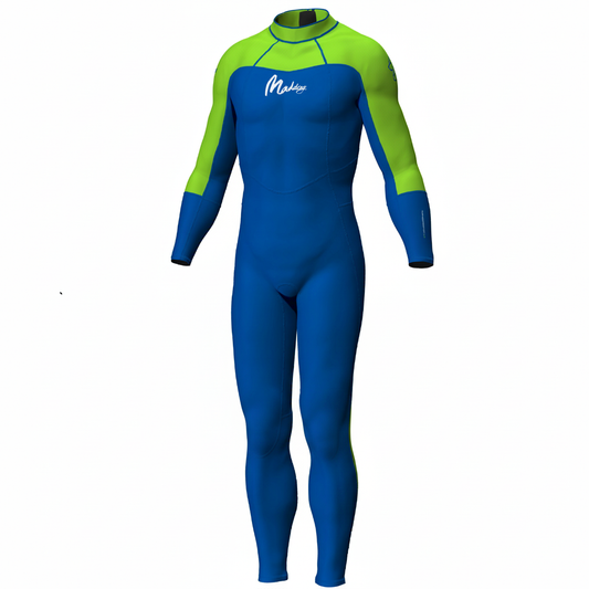 Maddog Boys Neoprene Steamer Wetsuit (Blue-Lime)