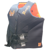 Weapon Super Size 7XL-8XL Neoprene PFD Buoyancy Life Vest Jacket Black/Orange