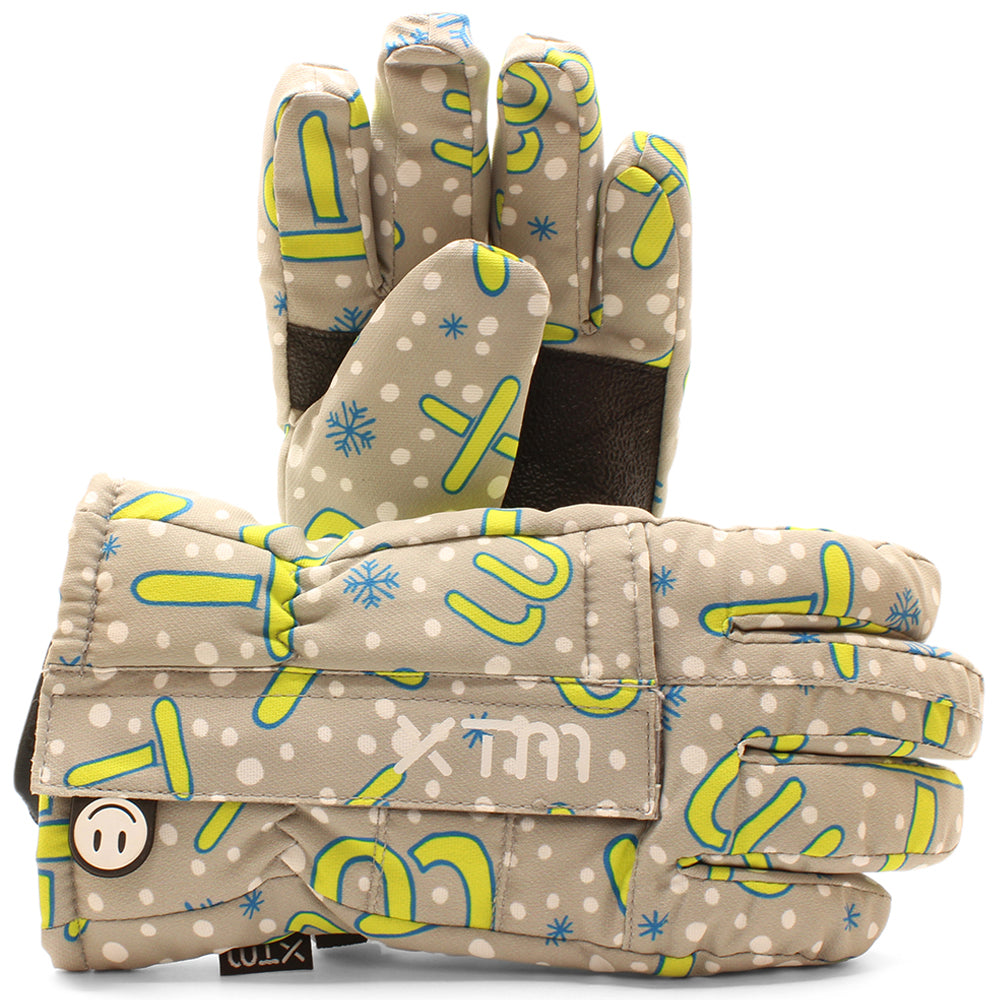 XTM Tots Winter Snow Ski Gloves For Kids 4-6 Years (Citron)