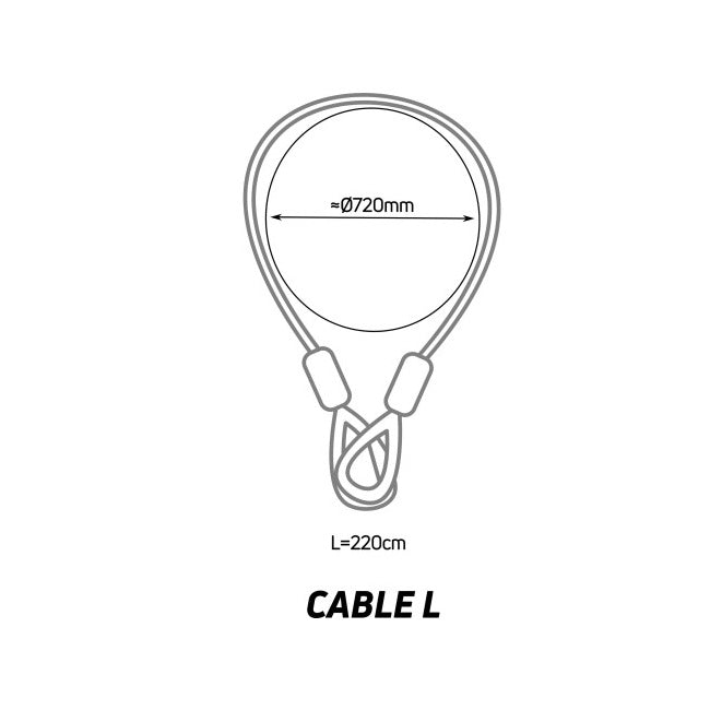 Zefal K-Traz Cable L 220cm Steel Bike Lock Cable Extension