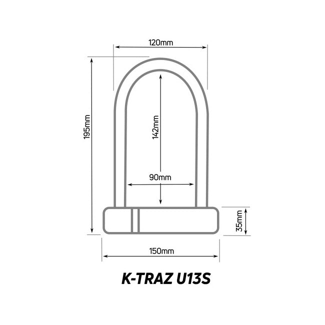 Zefal K-Traz U13S Steel Keyed Bike U-Lock (Small)