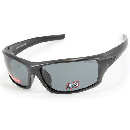 Dirty Dog Clank Satin Black/Grey Polarised Men's Sports Sunglasses