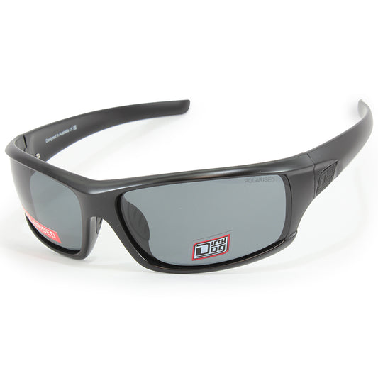 Dirty Dog Clank Satin Black/Grey Polarised Men's Sports Sunglasses