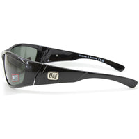 Dirty Dog Bombster Polished Black/Green Polarised Mens Sunglasses 52836