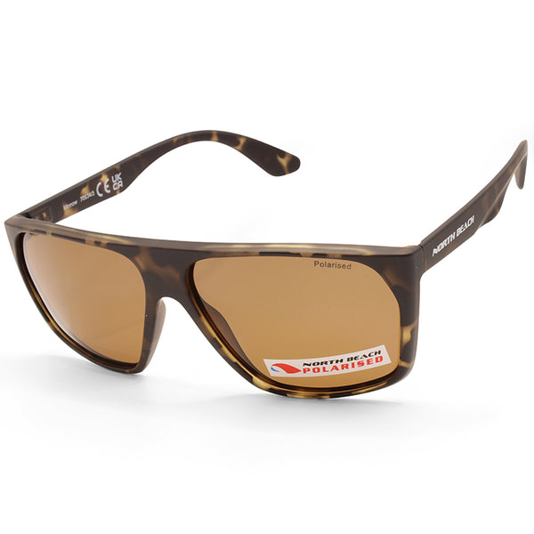 North Beach Minnow Matte Tortoise/Brown Unisex Polarised Sunglasses 70634