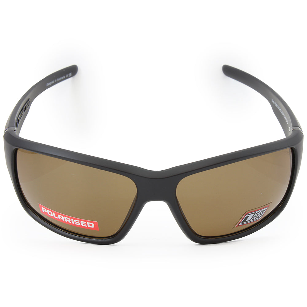 Dirty Dog Knox Satin Black/Brown Polarised Men's Sports Sunglasses
