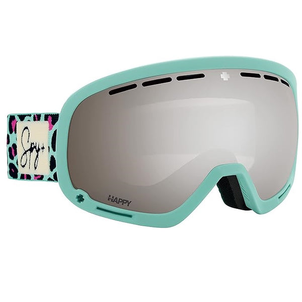 Spy Marshall Leopard Happy ML Rose Silver Spectra Mirror Women's Ski Goggles