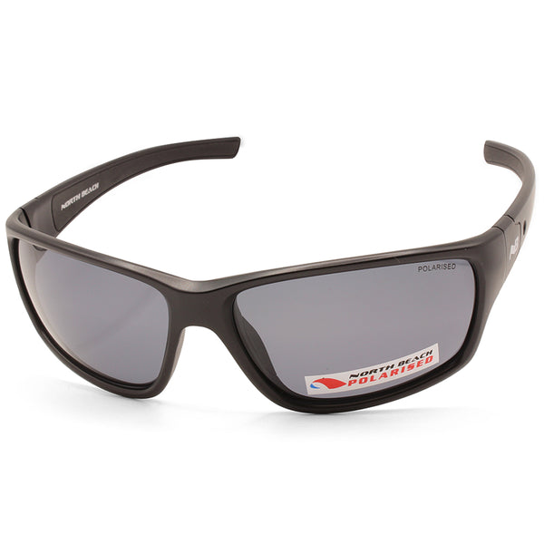 North Beach Gooper Satin Black/Grey Men's Polarised Sunglasses 70730