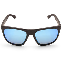 Dirty Dog Quag Satin Satin Black/Ice Blue Mirror Unisex Polarised Sunglasses 53577