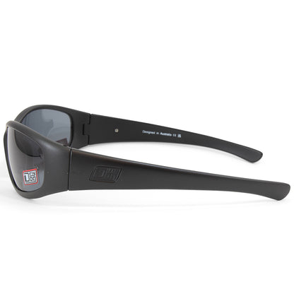 Dirty Dog Boofer Satin Black/Grey Polarised Men's Sports Sunglasses