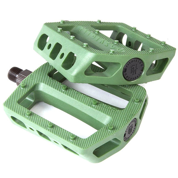 Fitbikeco Replacement Plastic BMX Pedals 9/16" Army Green