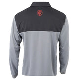 Jetpilot Venture Men's Long Sleeve Fishing Polo Shirt (Black-Silver)