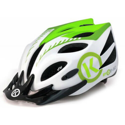 ByK E-50 Adjustable Kids Bike Safety Helmet for 4-10yo White Green 50-55cm