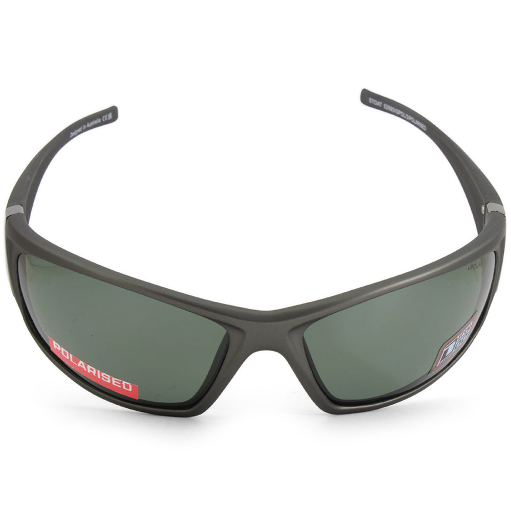 Dirty Dog Stoat Grey/Green Men's Polarised Sport Sunglasses 52993