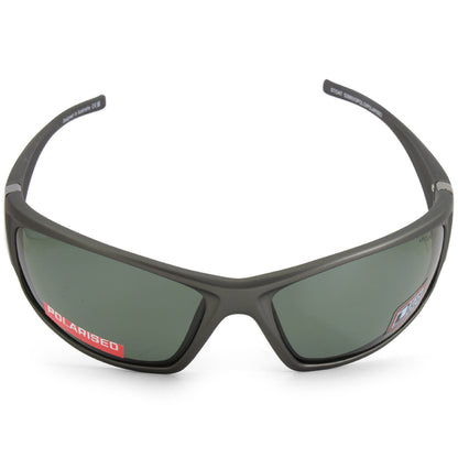 Dirty Dog Stoat Grey/Green Men's Polarised Sport Sunglasses 52993