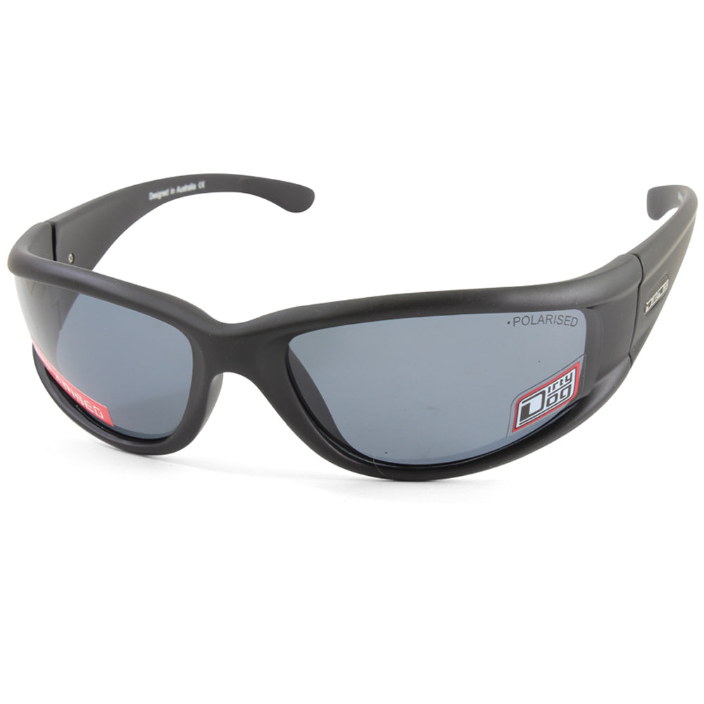 Dirty Dog Banger Satin Black/Grey Polarised Men's Sport Sunglasses