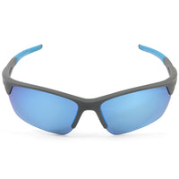 Dirty Dog Sport Track 58069 Silver Grey/Blue Mirror Polarised Sport Sunglasses