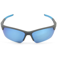 Dirty Dog Sport Track 58069 Silver Grey/Blue Mirror Polarised Sport Sunglasses